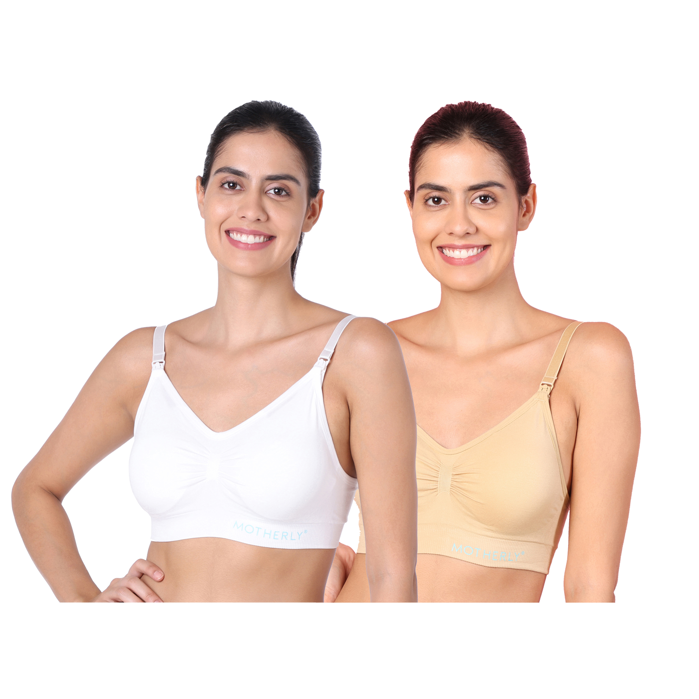 motherly Maternity Bra Padded Breastfeeding Nursing Bras for Women with Removable Pads Blue