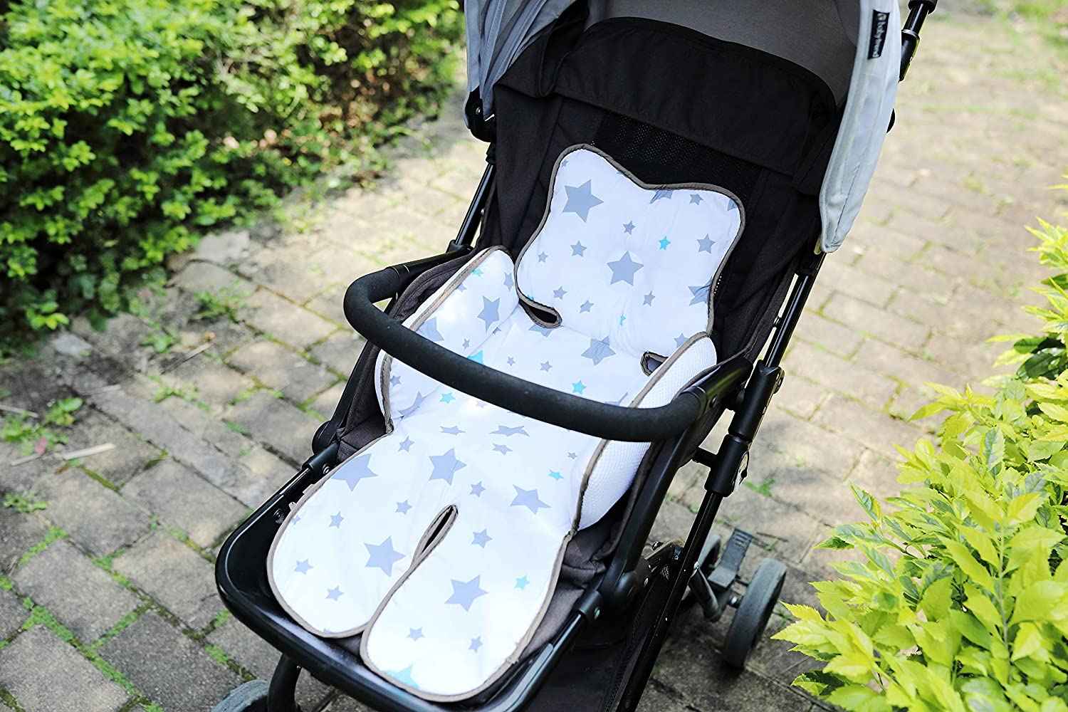 Starry Sky Baby Stroller Seat Cushion - Grey Star