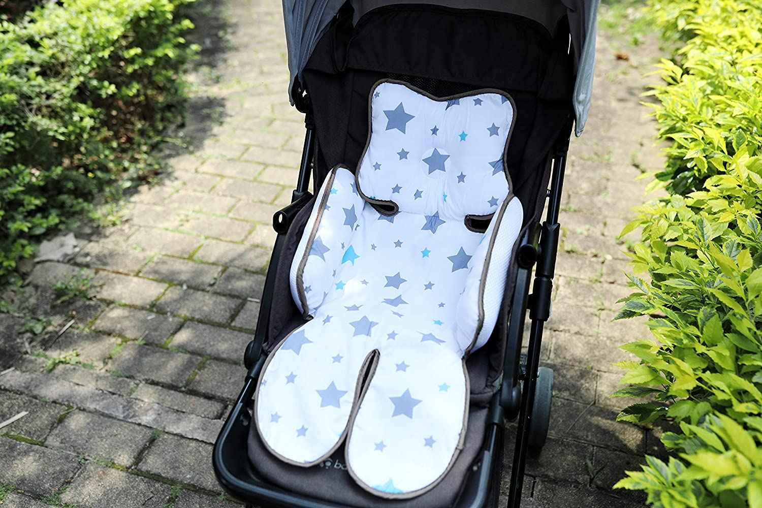 Starry Sky Baby Stroller Seat Cushion - Grey Star