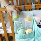 Crib Chronicles Portable Diaper Storage Crib Organizer-Sky Blue