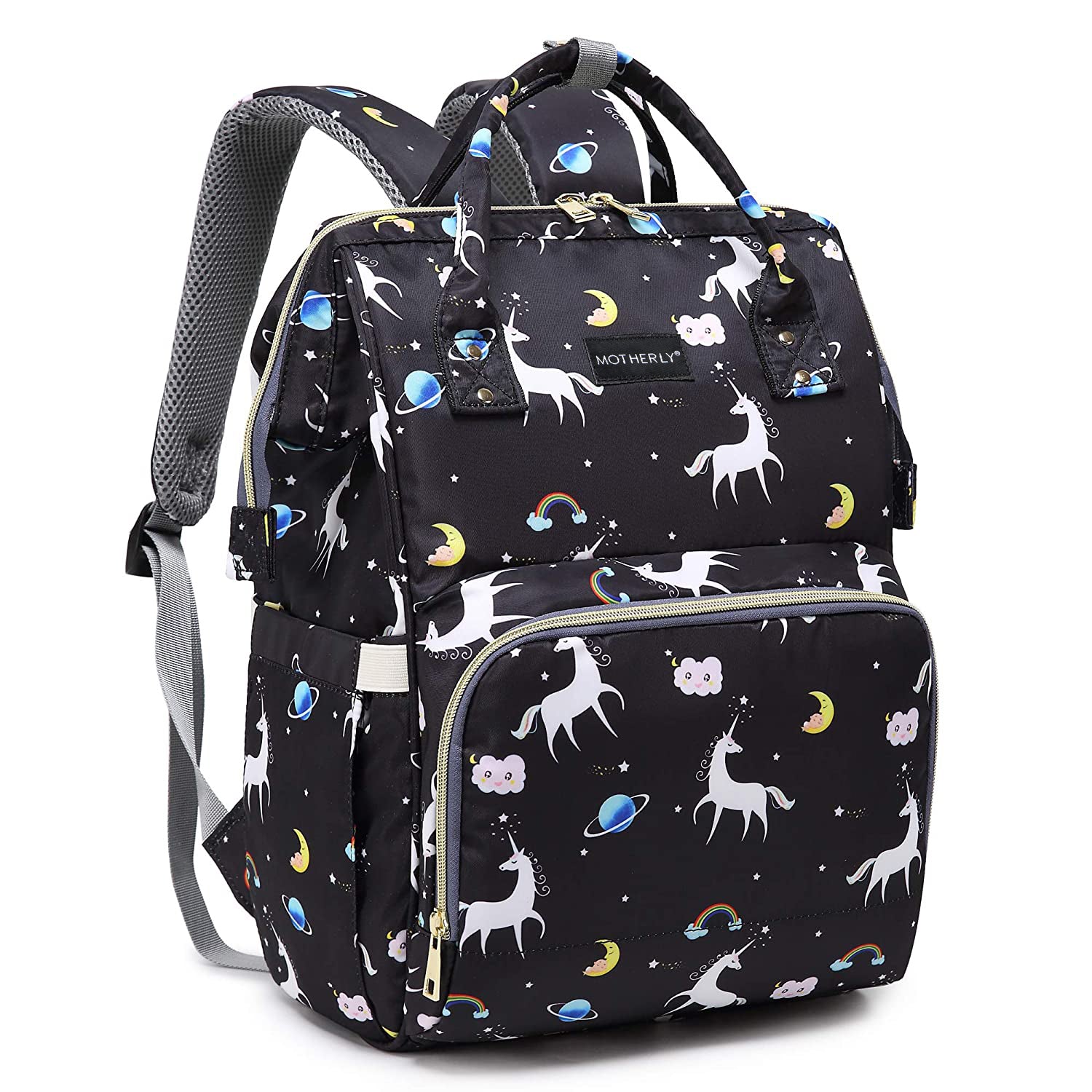 Motherly Elegant Diaper Bag for Mothers for Travel, Maternity Bag for Newborn Baby, Mothers Travelling Bag, Multipocket Water Resistant Baby Bag, Hospital Bag for Moms with Warranty - MOTHERLY