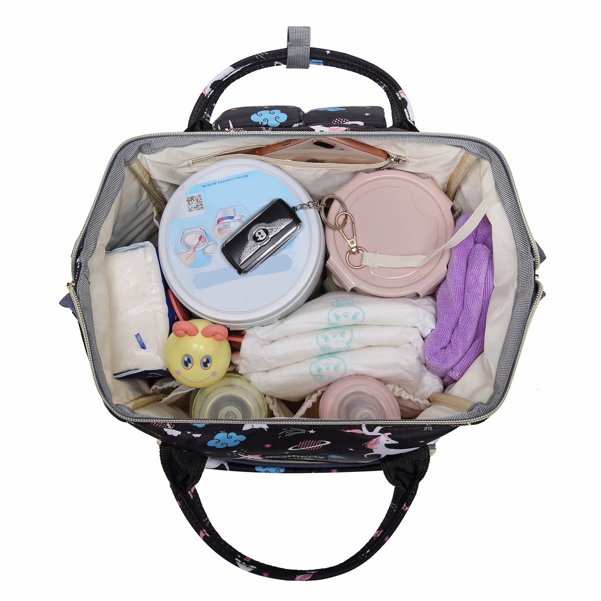 Motherly Elegant Diaper Bag for Mothers for Travel, Maternity Bag for Newborn Baby, Mothers Travelling Bag, Multipocket Water Resistant Baby Bag, Hospital Bag for Moms with Warranty - MOTHERLY