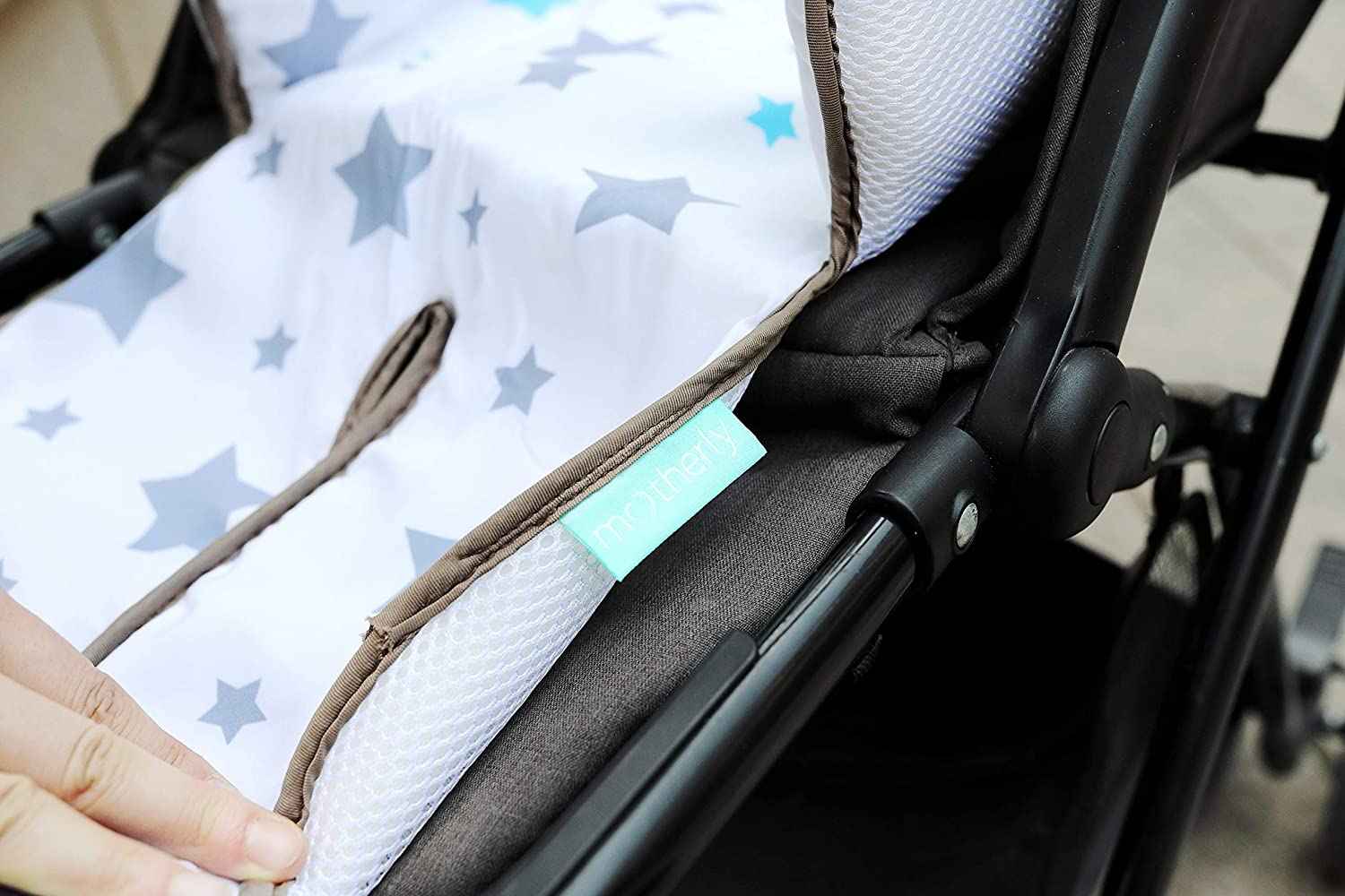 Starry Sky Baby Stroller Seat Cushion - Grey Star