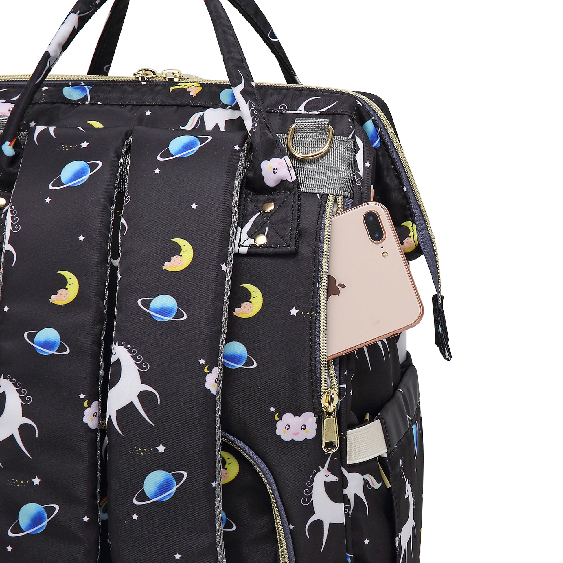 Motherly Elegant Diaper Bag for Mothers for Travel, Maternity Bag for Newborn Baby, Mothers Travelling Bag, Multipocket Water Resistant Baby Bag, Hospital Bag for Moms with Warranty - MOTHERLY
