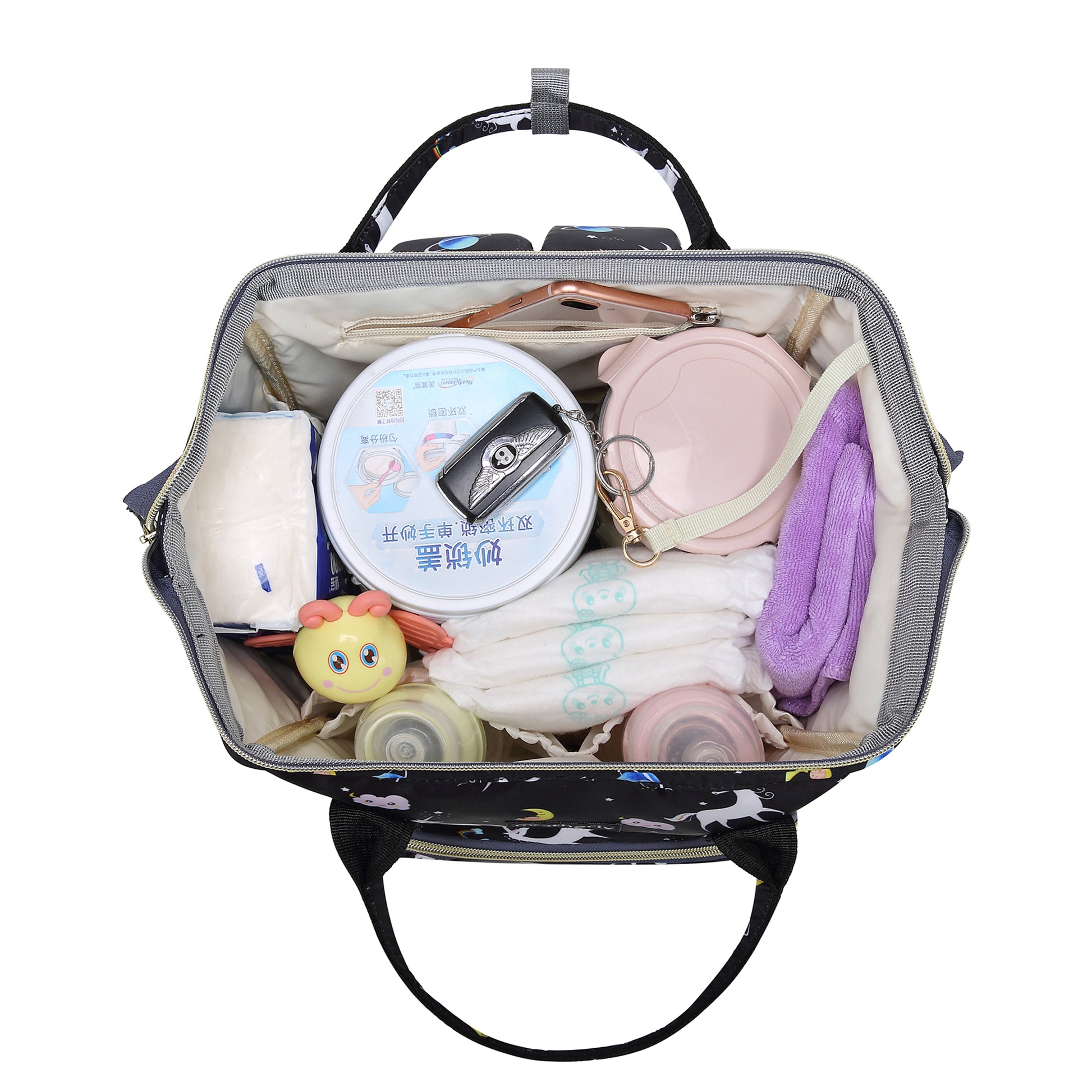 Motherly Elegant Diaper Bag for Mothers for Travel, Maternity Bag for Newborn Baby, Mothers Travelling Bag, Multipocket Water Resistant Baby Bag, Hospital Bag for Moms with Warranty - MOTHERLY