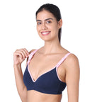 Motherly Stylish Padded Women Breastfeeding Bra, Maternity, Feeding, Nursing Bras (b, Gray Black, 34)