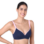 Motherly Stylish Padded Women Breastfeeding Bra, Maternity, Feeding, Nursing Bras (b, Gray Black, 34) - MOTHERLY