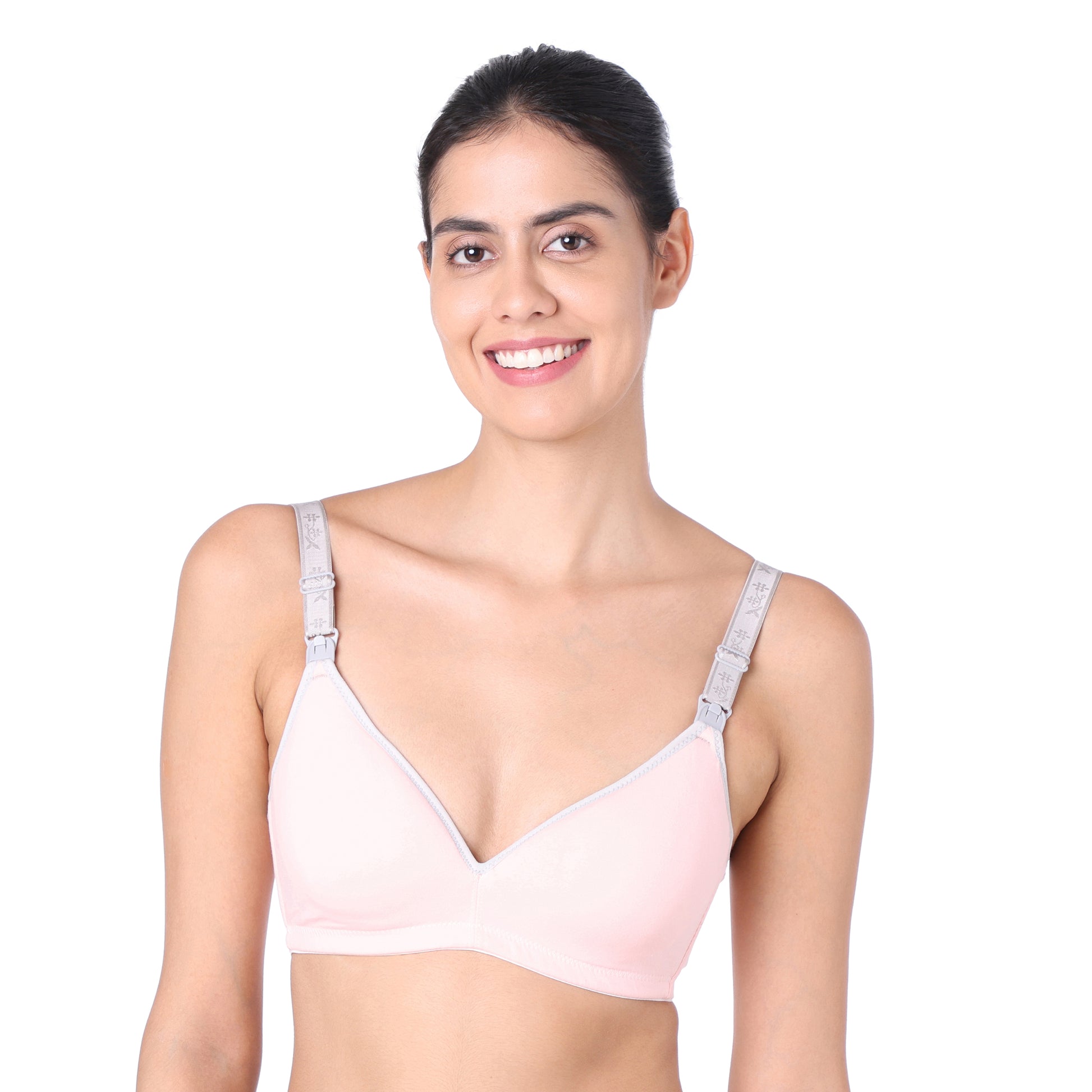 Motherly Stylish Padded Women Breastfeeding Bra, Maternity, Feeding, Nursing Bras (b, Gray Black, 34)