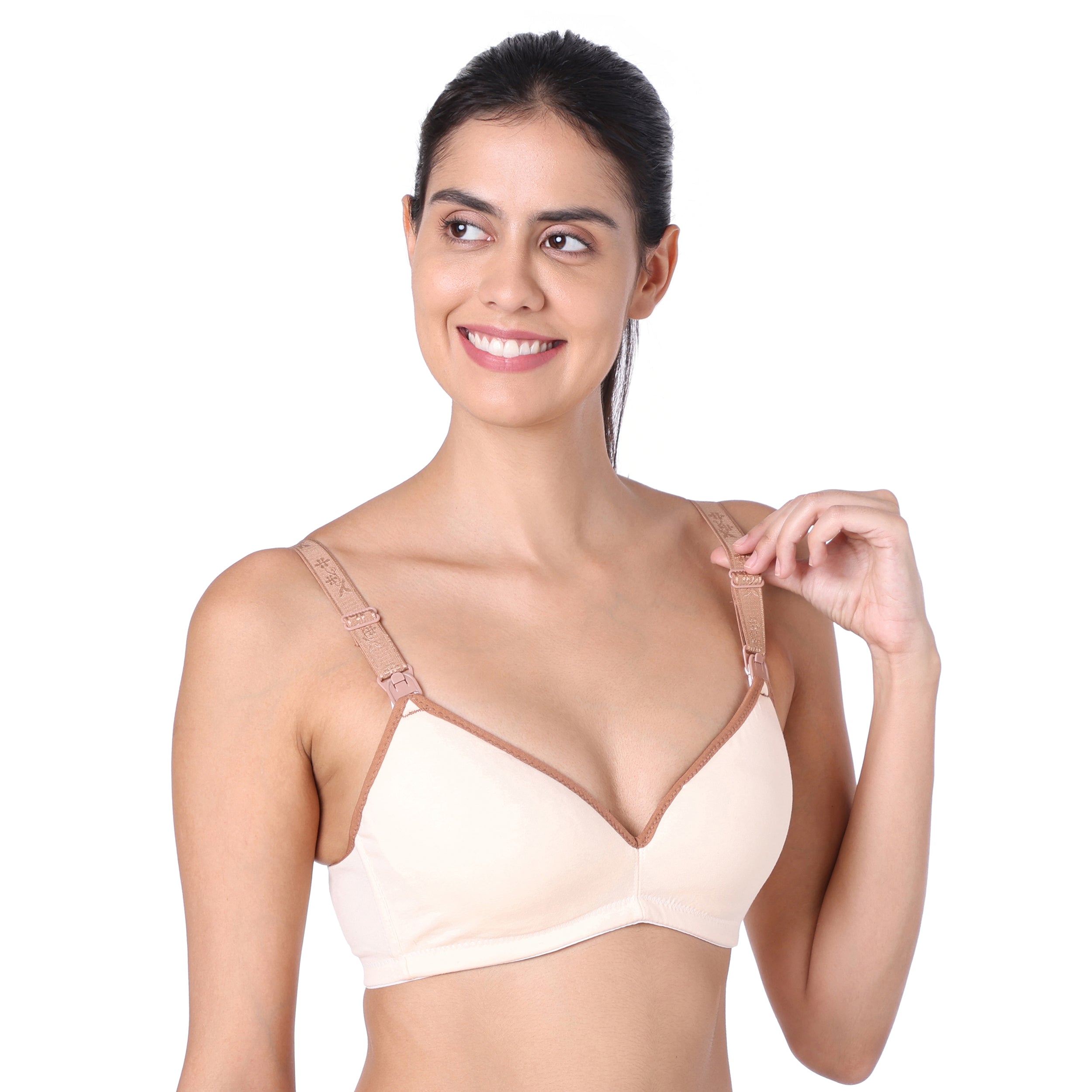 Motherly Stylish Padded Women Breastfeeding Bra, Maternity, Feeding, Nursing Bras (b, Gray Black, 34)