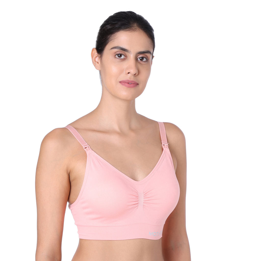 motherly Maternity Bra Padded Breastfeeding Nursing Bras for Women with Removable Pads Blue