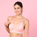 Motherly Maternity Bra Padded Breastfeeding Nursing Bras for Women with Removable Pads Blue - MOTHERLY