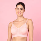 Motherly Maternity Bra Padded Breastfeeding Nursing Bras for Women with Removable Pads Blue - MOTHERLY