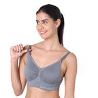Motherly Maternity Bra Padded Breastfeeding Nursing Bras for Women with Removable Pads Blue - MOTHERLY
