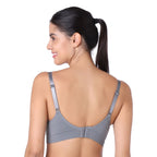 Motherly Maternity Bra Padded Breastfeeding Nursing Bras for Women with Removable Pads Blue - MOTHERLY