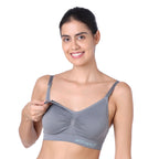 Motherly Maternity Bra Padded Breastfeeding Nursing Bras for Women with Removable Pads Blue - MOTHERLY