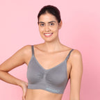 Motherly Maternity Bra Padded Breastfeeding Nursing Bras for Women with Removable Pads Blue - MOTHERLY