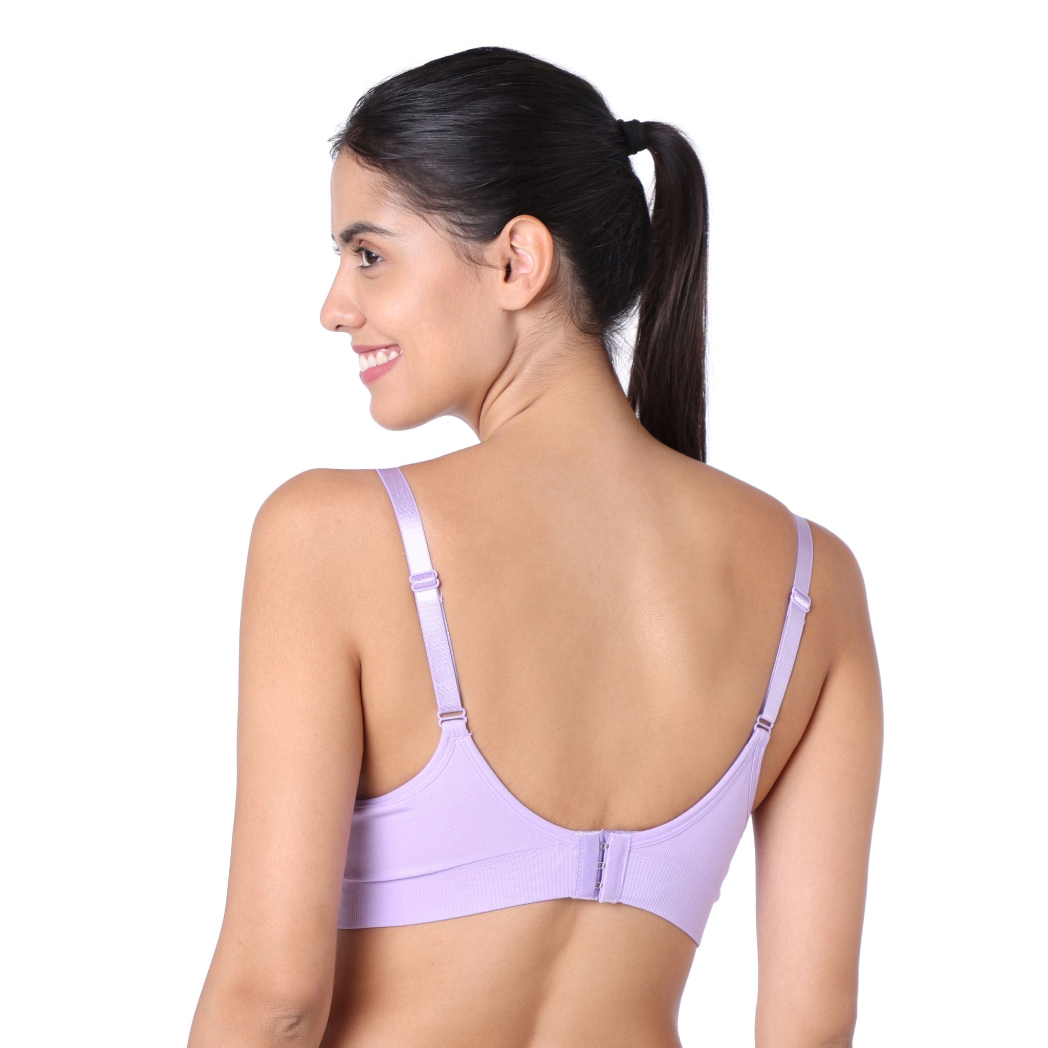 Motherly Maternity Bra Padded Breastfeeding Nursing Bras for Women with Removable Pads Blue