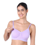 Motherly Maternity Bra Padded Breastfeeding Nursing Bras for Women with Removable Pads Blue