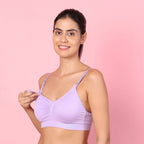 Motherly Maternity Bra Padded Breastfeeding Nursing Bras for Women with Removable Pads Blue