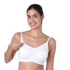 Motherly Maternity Bra Padded Breastfeeding Nursing Bras for Women with Removable Pads Blue