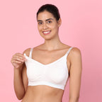Motherly Maternity Bra Padded Breastfeeding Nursing Bras for Women with Removable Pads Blue