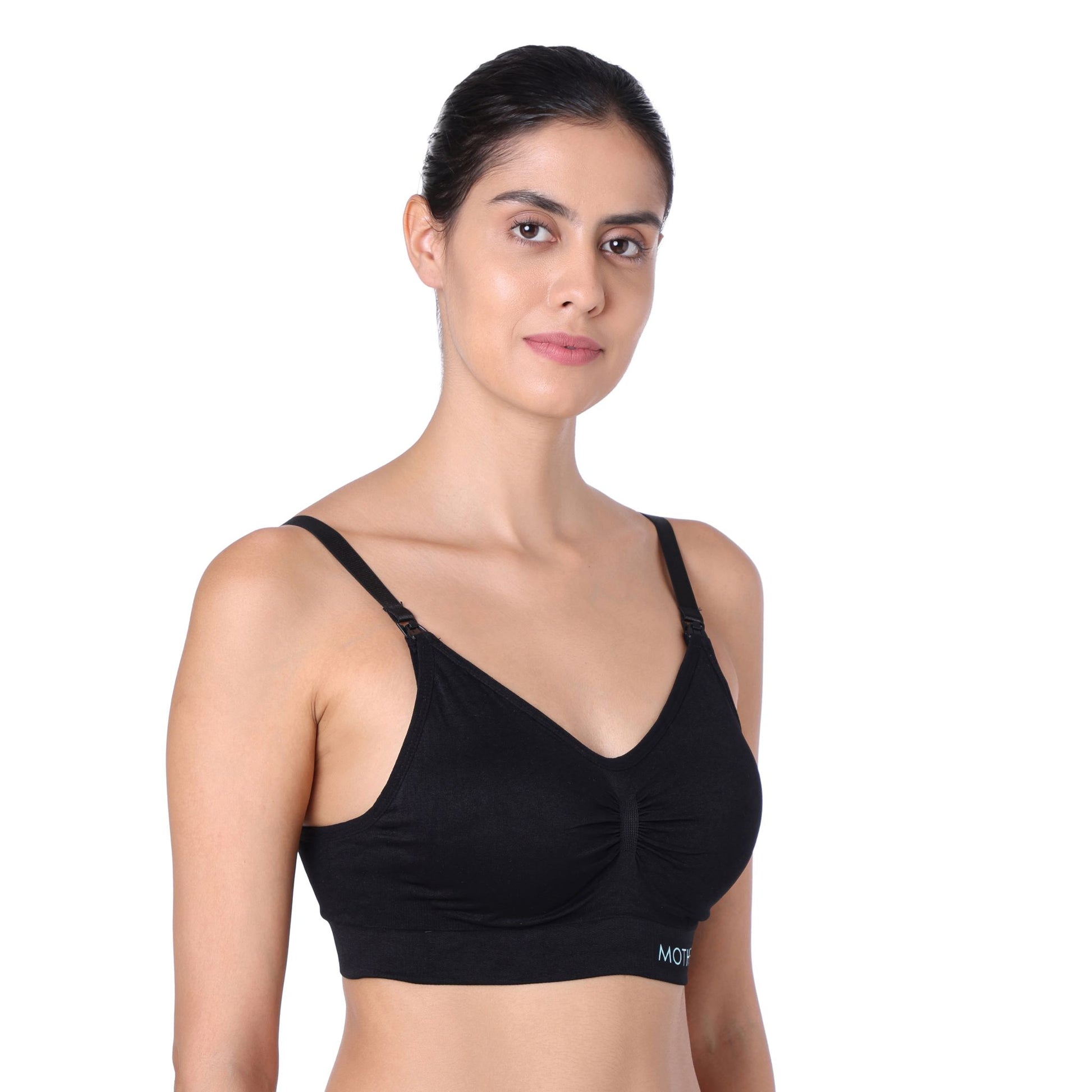 Motherly Maternity Bra Padded Breastfeeding Nursing Bras for Women with Removable Pads Blue - MOTHERLY