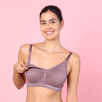 Motherly Maternity Bra Padded Breastfeeding Nursing Bras for Women with Removable Pads Blue - MOTHERLY