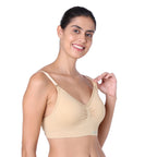 Motherly Maternity Bra Padded Breastfeeding Nursing Bras for Women with Removable Pads Blue