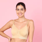 Motherly Maternity Bra Padded Breastfeeding Nursing Bras for Women with Removable Pads Blue