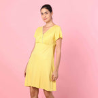 Motherly Women's Soft Modal Cotton Maternity Nursing Top and Skirt Loungewear (Large, Pink-Style4)