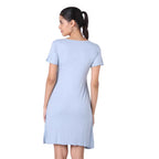 Motherly Women's Soft Modal Cotton Maternity Nursing Top and Skirt Loungewear (Large, Pink-Style4)