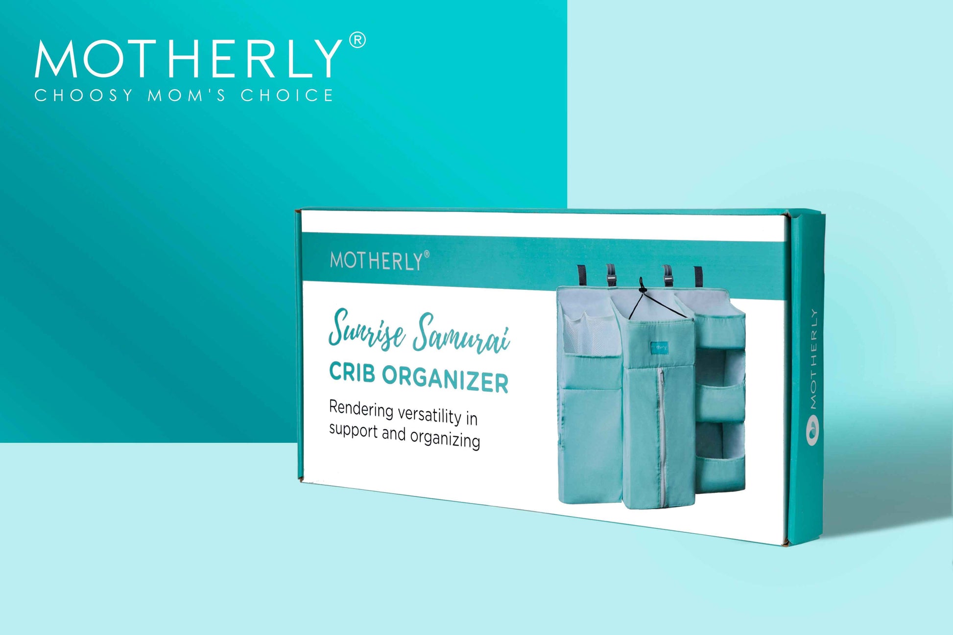 Crib Chronicles Portable Diaper Storage Crib Organizer-Sky Blue