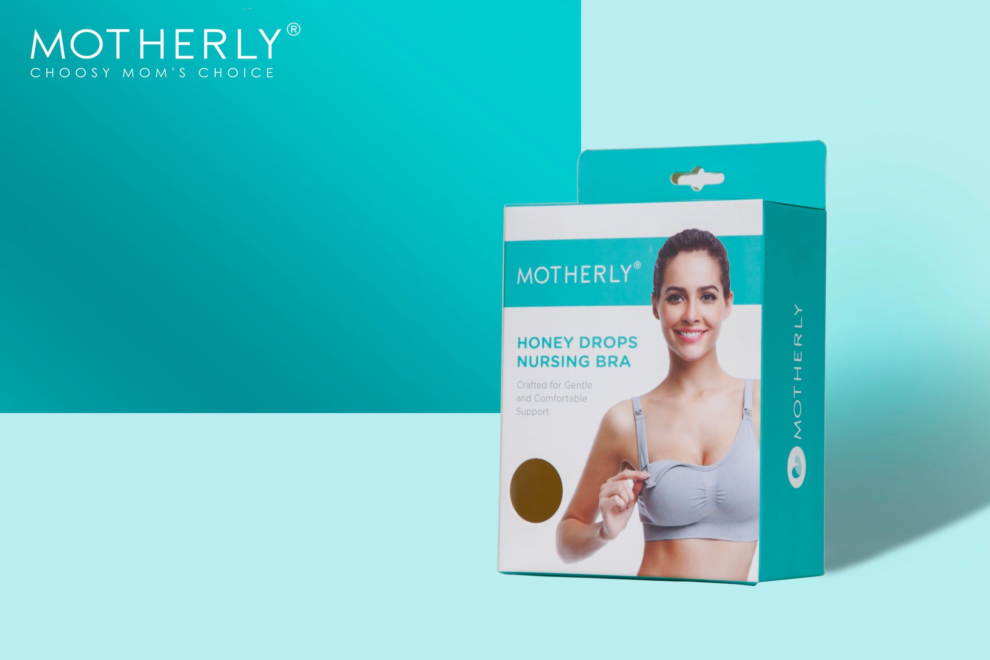 motherly Maternity Bra Padded Breastfeeding Nursing Bras for Women with Removable Pads Blue