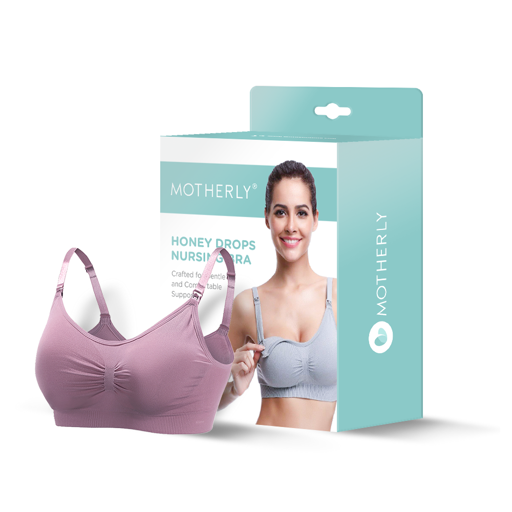 motherly Maternity Bra Padded Breastfeeding Nursing Bras for Women with Removable Pads Blue