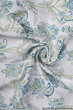 Care Cave Nursing Scarf - Green/Blue Flower Print