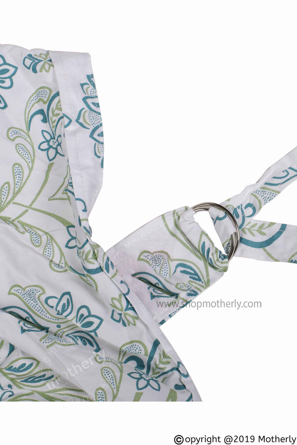 Care Cave Nursing Scarf - Green/Blue Flower Print